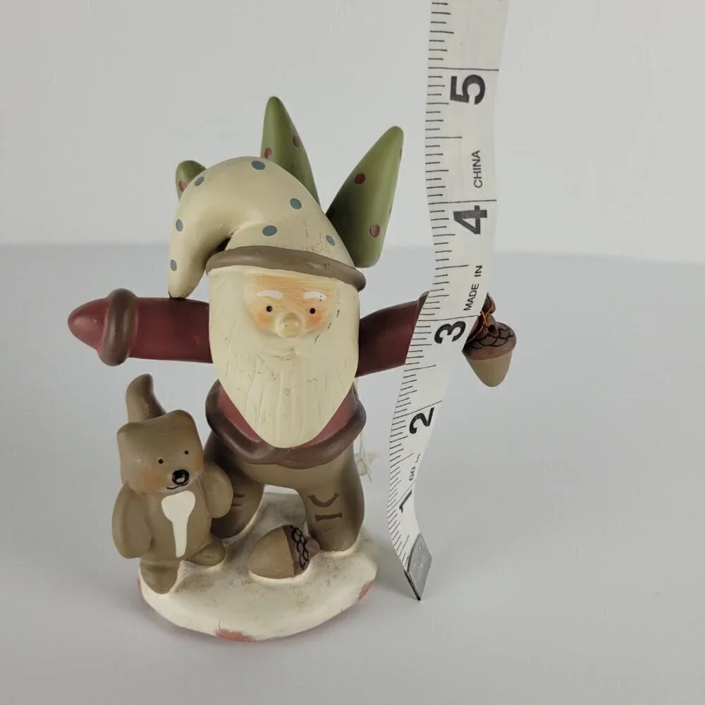 Russ Bonnie Lynn Peace in the Meadow Santa Squirrel Ceramic Figure